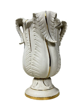 Le village de 58 brocanteurs - Albert Laurent Limoges : grand Vase intitulé "les algues" époque Art déco