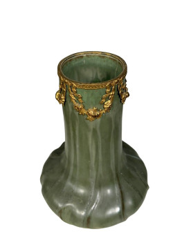 Le village de 58 brocanteurs - Denbac : vase en céramique et bronze doré époque Art Nouveau