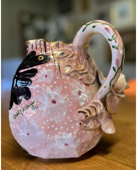 Le village de 58 brocanteurs - Laney K. Oxman : Pichet En Céramique Multicolore Et Barbotine