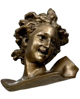 Le village de 58 brocanteurs - Sculpture en bronze : Buste Du Génie De La Danse /Musée Du Louvre JB Carpeaux