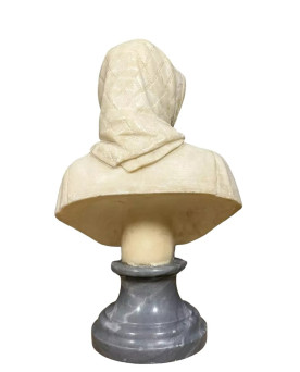 Le village de 58 brocanteurs - Sculpture Italienne en albâtre et marbre époque XXème siècle