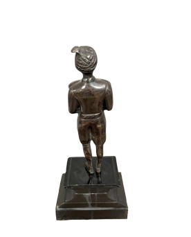Le village de 58 brocanteurs - D'après Louis Van Cutsem: Grande sculpture orientaliste en bronze / haut 35cm