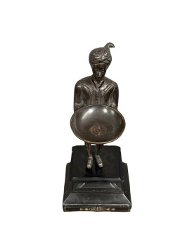 Le village de 58 brocanteurs - D'après Louis Van Cutsem: Grande sculpture orientaliste en bronze / haut 35cm