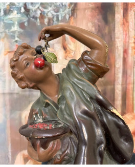 Le village de 58 brocanteurs - Statue En Platre Peint époque Art Déco