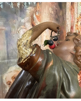 Le village de 58 brocanteurs - Statue En Platre Peint époque Art Déco
