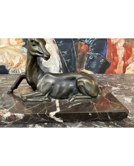 Le village de 58 brocanteurs - Statue En Régule / Biches Art Déco