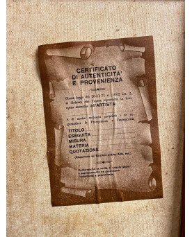 Le village de 58 brocanteurs - école Italienne XXeme : Huile Sur Toile Signée En Bas A Gauche