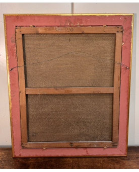 Le village de 58 brocanteurs - Ecole Anglaise fin XIXeme : grande huile sur toile "le chasseur"