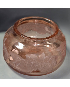 Le village de 58 brocanteurs - Legras : trés important vase en verre a motifs dégagés a l'acide