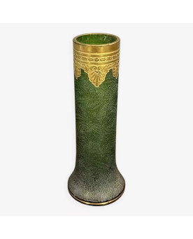 Le village de 58 brocanteurs - Legras (d’après): vase de la série vert impérial ou vert du Nil ép. Art Nouveau