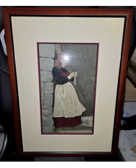Le village de 58 brocanteurs - Claude Roussel : broderie au fil de soie