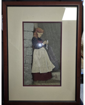 Le village de 58 brocanteurs - Claude Roussel : broderie au fil de soie