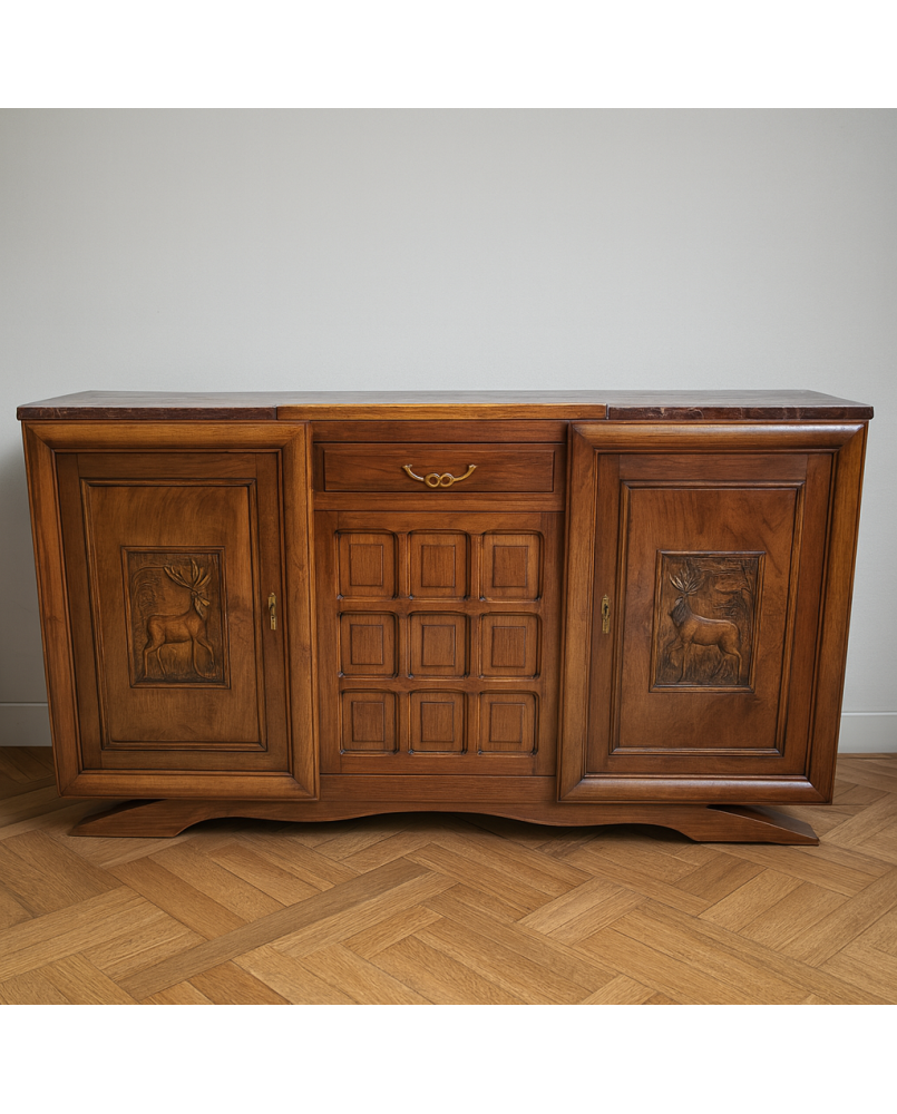 Le village de 58 brocanteurs -  Vitrine Venitienne en bois peint