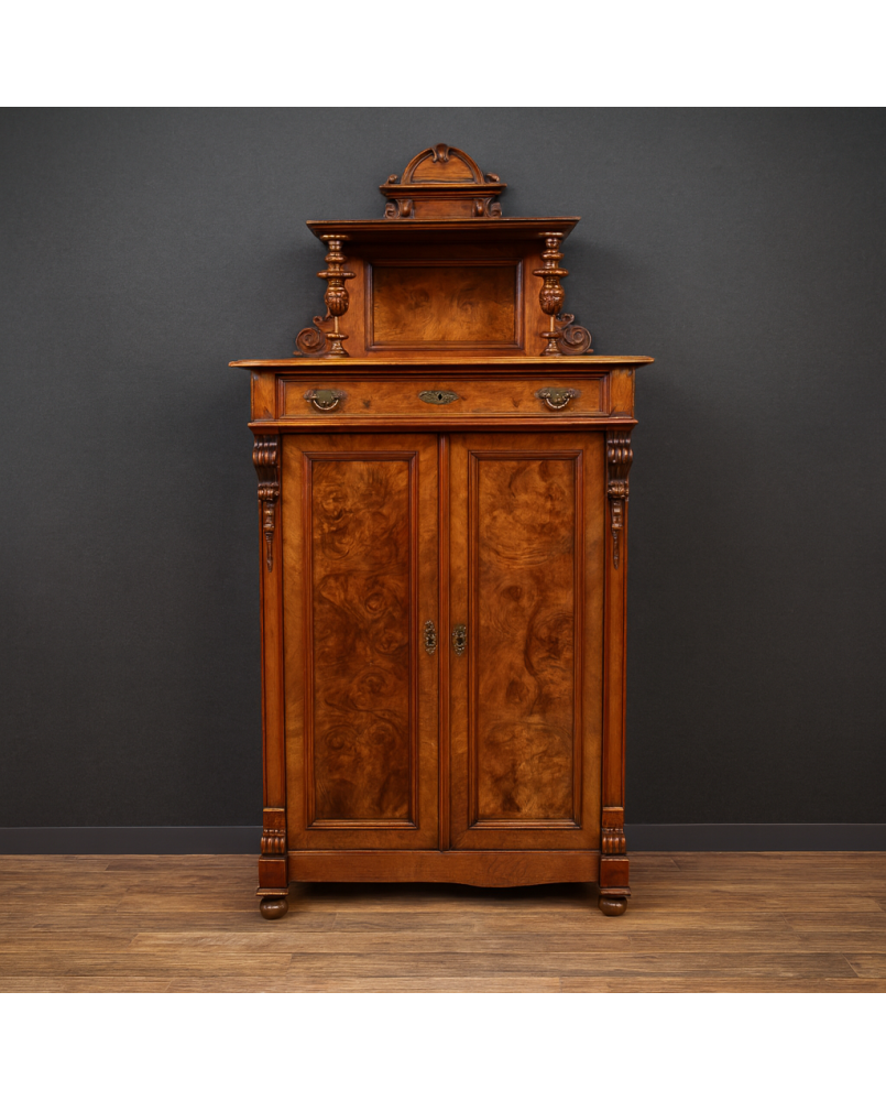 Le village de 58 brocanteurs - Cabinet époque Biedermeier En Noyer Et Ronce époque XIXeme