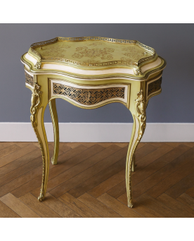 Le village de 58 brocanteurs - Rare Jardiniére Venitienne de style Louis XV en bois laqué et doré