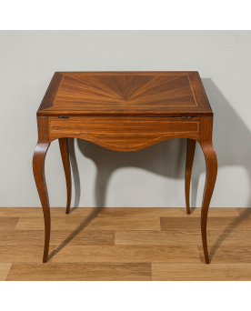 Le village de 58 brocanteurs - Bureau de pente style Louis XV en marquéterie