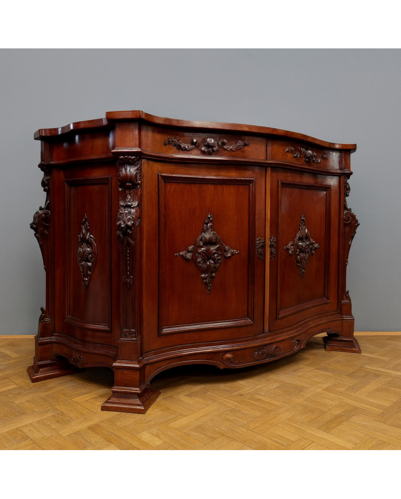 Le village de 58 brocanteurs - D'aprés Gauthier Poinsignon : Table époque Art Nouveau Ecole de Nancy en noyer