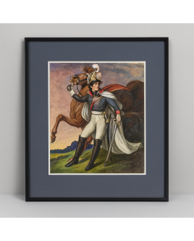 Le village de 58 brocanteurs - d'Après Géricault / Signé Allouis / Daté 1910 / Pastel Encadré
