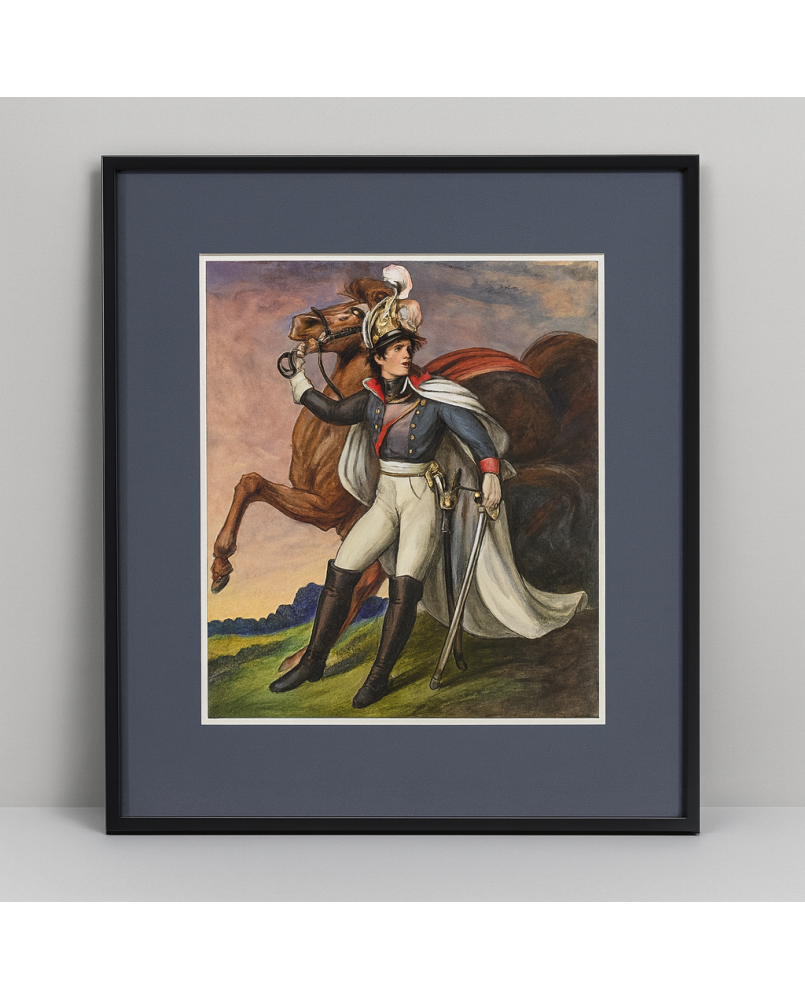 Le village de 58 brocanteurs - d'Après Géricault / Signé Allouis / Daté 1910 / Pastel Encadré