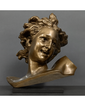 Le village de 58 brocanteurs - Sculpture en bronze : Buste Du Génie De La Danse /Musée Du Louvre JB Carpeaux