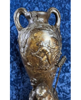 Le village de 58 brocanteurs - François Moreau: Grande paire de vases époque Napoléon III