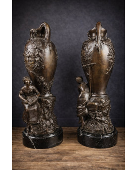 Le village de 58 brocanteurs -  Secrétaire époque Empire en noyer