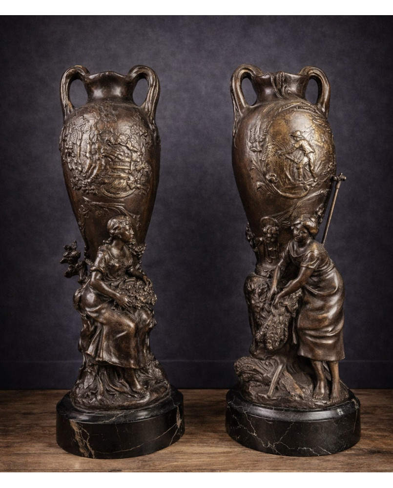 Le village de 58 brocanteurs -  Secrétaire époque Empire en noyer