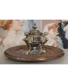 Le village de 58 brocanteurs -  Secrétaire époque Empire en noyer