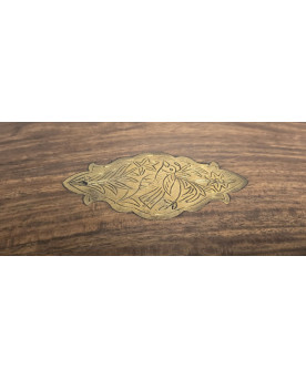 Le village de 58 brocanteurs - Coffret Anglais en palissandre et marqueterie de laiton doré