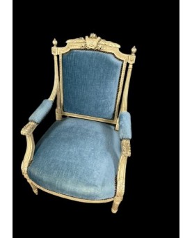 Le village de 58 brocanteurs - Paire de Fauteuils style Louis XVI