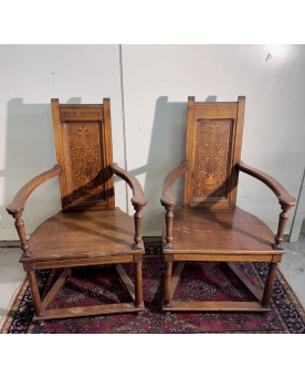 Le village de 58 brocanteurs -  Vitrine Venitienne en bois peint