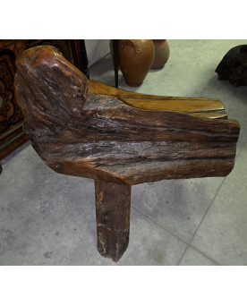 Le village de 58 brocanteurs - Asie XX eme : banc en bois d'olivier et bois flotté