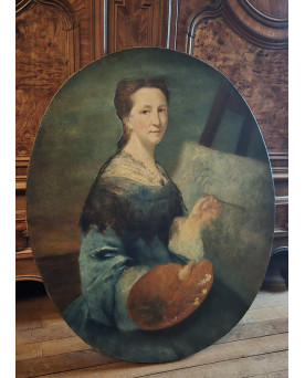 Le village de 58 brocanteurs - Buffet époque Empire en noyer