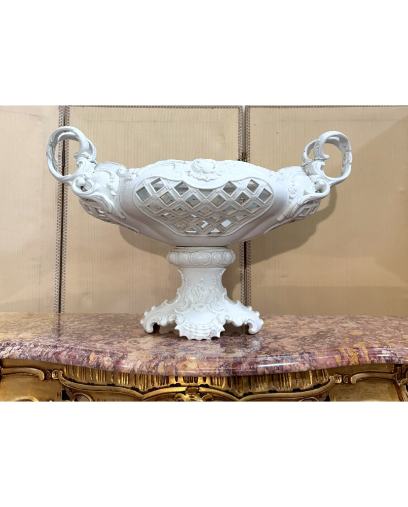Le village de 58 brocanteurs - Enorme surtout de table en faience