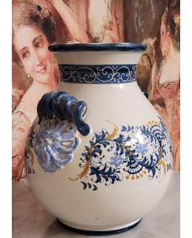 Le village de 58 brocanteurs - gros vase en Faience Italienne époque XXeme