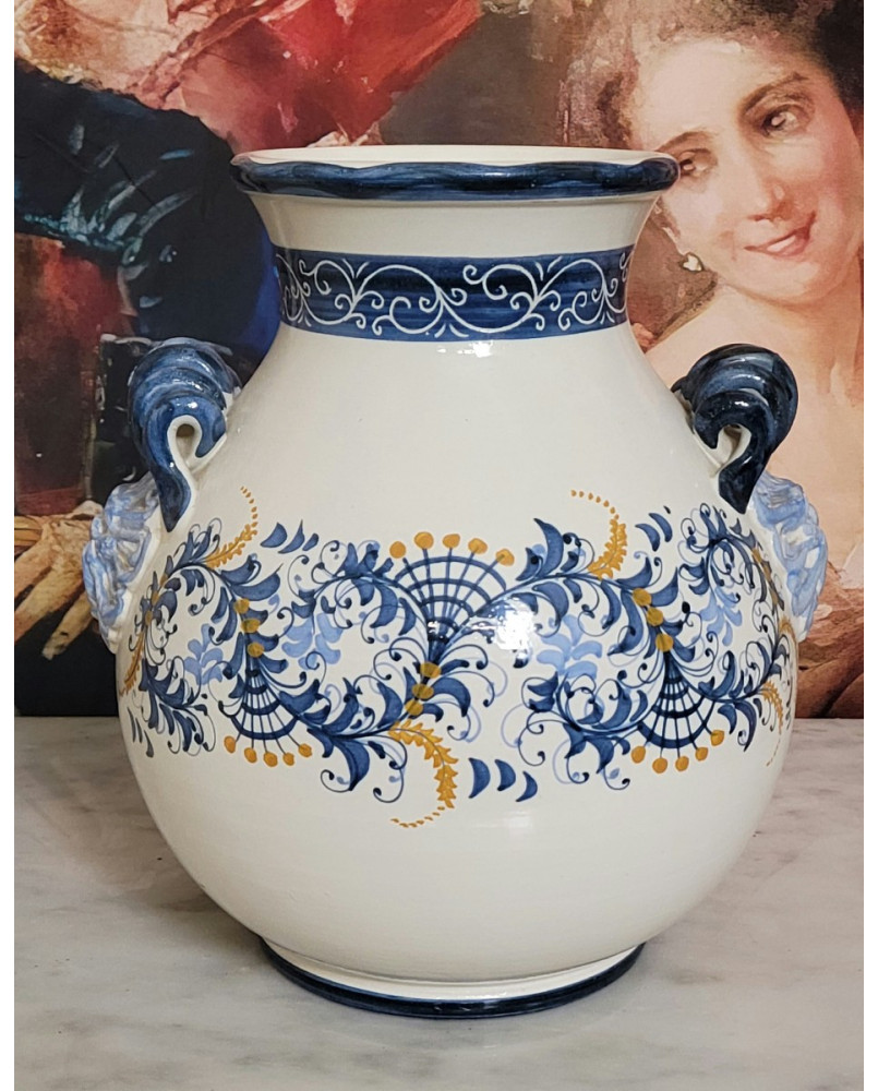 Le village de 58 brocanteurs - gros vase en Faience Italienne époque XXeme