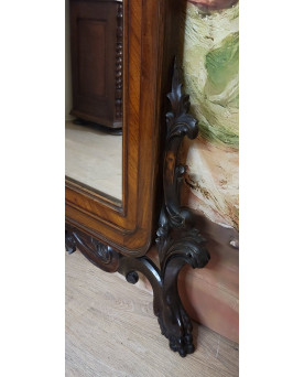 Le village de 58 brocanteurs - Très important miroir en bois sculpté, datant du XIXᵉ siècle, époque Napoléon III