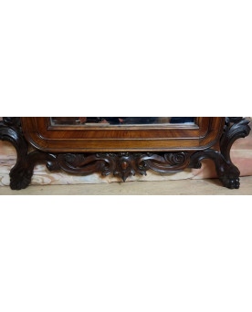 Le village de 58 brocanteurs - Très important miroir en bois sculpté, datant du XIXᵉ siècle, époque Napoléon III