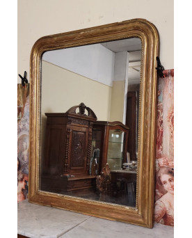 Le village de 58 brocanteurs - Grand Miroir époque Louis Philippe en bois doré