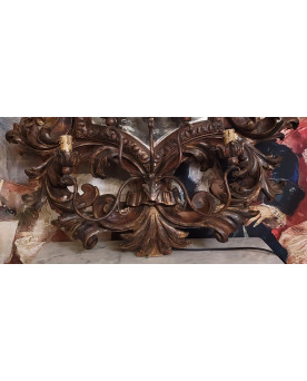 Le village de 58 brocanteurs - Grand miroir applique Venitien style Louis XV a 5 bras de lumiére
