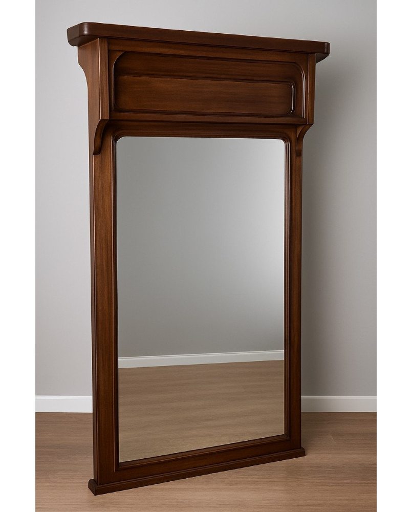 Le village de 58 brocanteurs - Trés grand miroir trumeau époque Art Nouveau en acajou / h 196cm