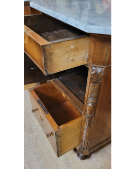Le village de 58 brocanteurs -  Rare paire de meubles d'apparat Italiens époque Charles X en acajou