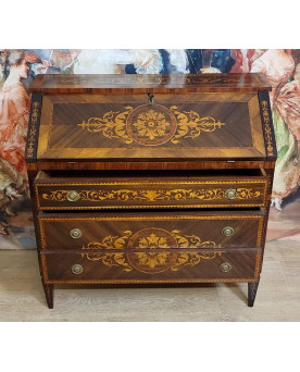 Le village de 58 brocanteurs -  Secrétaire époque Empire en noyer