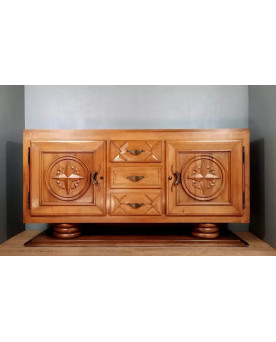 Le village de 58 brocanteurs - Buffet en enfilade époque Art Déco en bois clair