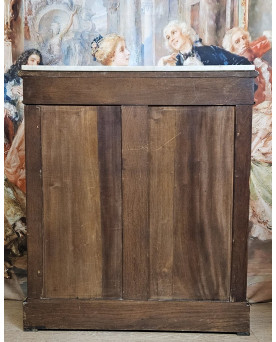 Le village de 58 brocanteurs - Meuble Boulle galbé époque Napoléon III en bois laqué et marquéterie