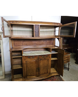 Le village de 58 brocanteurs - Buffet époque Empire en noyer