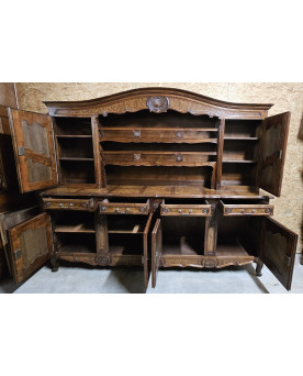Le village de 58 brocanteurs - Buffet époque Empire en noyer