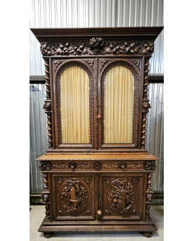 Le village de 58 brocanteurs - Buffet époque Empire en noyer