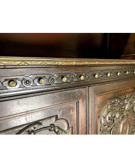 Le village de 58 brocanteurs - Buffet époque Empire en noyer