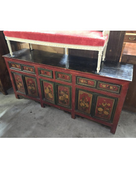 Le village de 58 brocanteurs - Asie XIXeme : Très grande enfilade en bois laqué